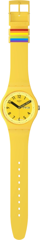 Swatch,Originals 41mm,41mm,Bio-sourced,Yellow,Quartz,Date,Day,SO29J702