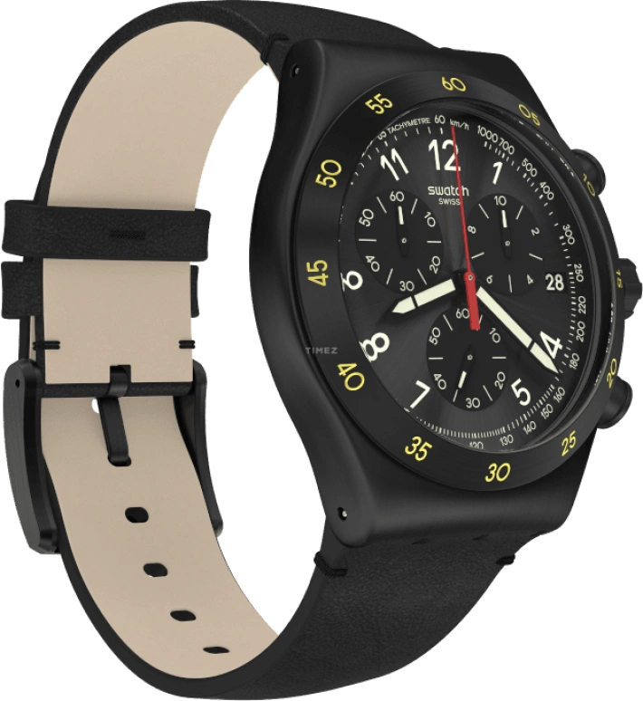 Swatch,IRONY 43x49mm,43x49mm,Black,YVB410