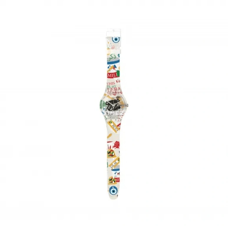 Swatch,Other 41mm,41mm,Plastic,Transparent,Quartz,Sapphire,Crystal Glass,Round,SUOK136,SUOK136-039