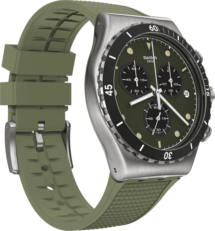 Swatch,IRONY 43mm,43mm,Stainless Steel,Green,YVS488