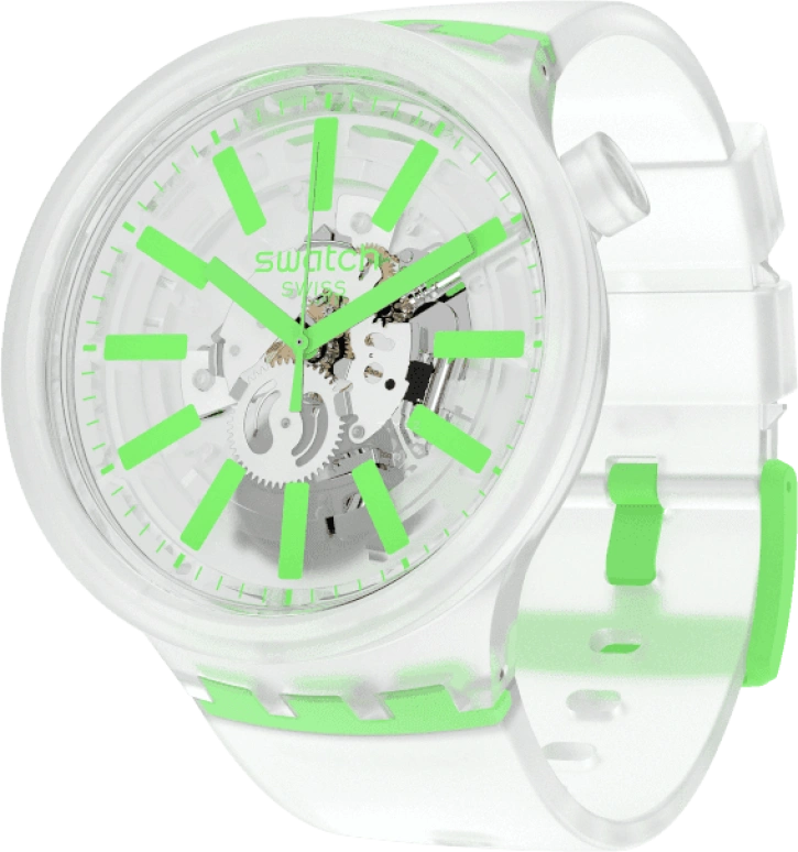 Swatch,THE BOLD 47mm,47mm,Plastic,White,SO27E104