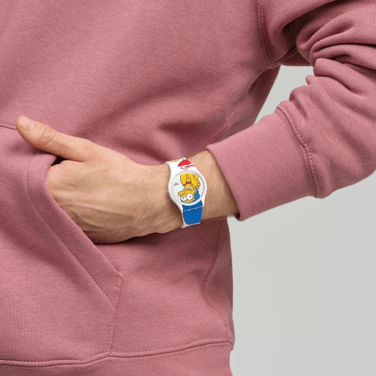 Swatch,Originals 34mm,34mm,Bio-sourced,White,Quartz,Sapphire,Crystal Glass,Round,SO28Z116