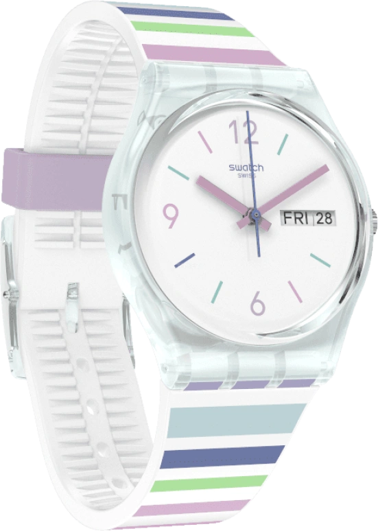 Swatch,Originals 34mm,34mm,Plastic,White,Open,GL702