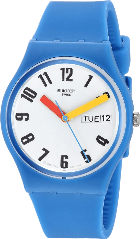Swatch,Originals 34mm,34mm,Plastic,White,Quartz,Date,Day,GS703