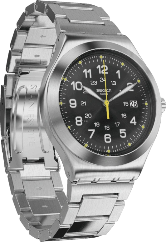 Swatch,IRONY 42.70mm,42.70mm,Stainless Steel,Black,YWS439G