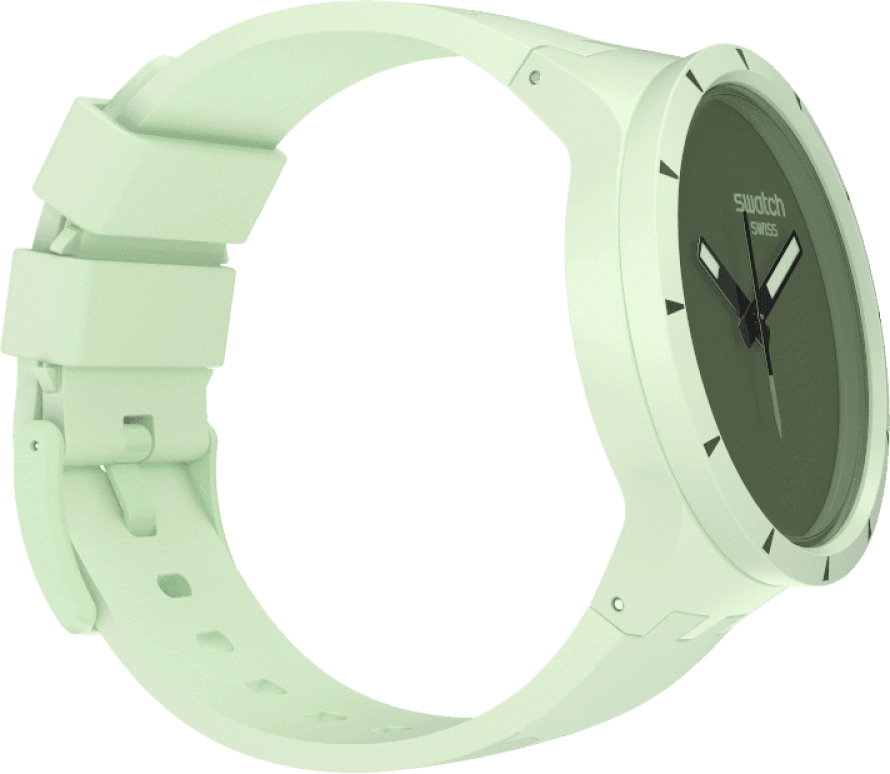 Swatch,THE BOLD 47mm,47mm,Bioceramic,Ceramic,Green,Quartz,Sapphire,Crystal Glass,Round,SB03G100