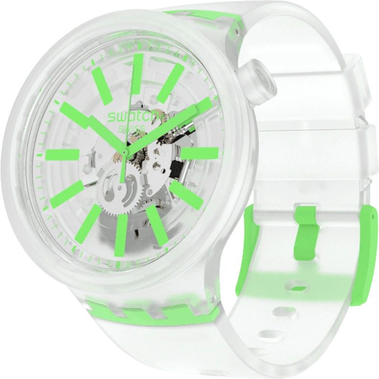Swatch,THE BOLD 47mm,47mm,Plastic,White,SO27E104