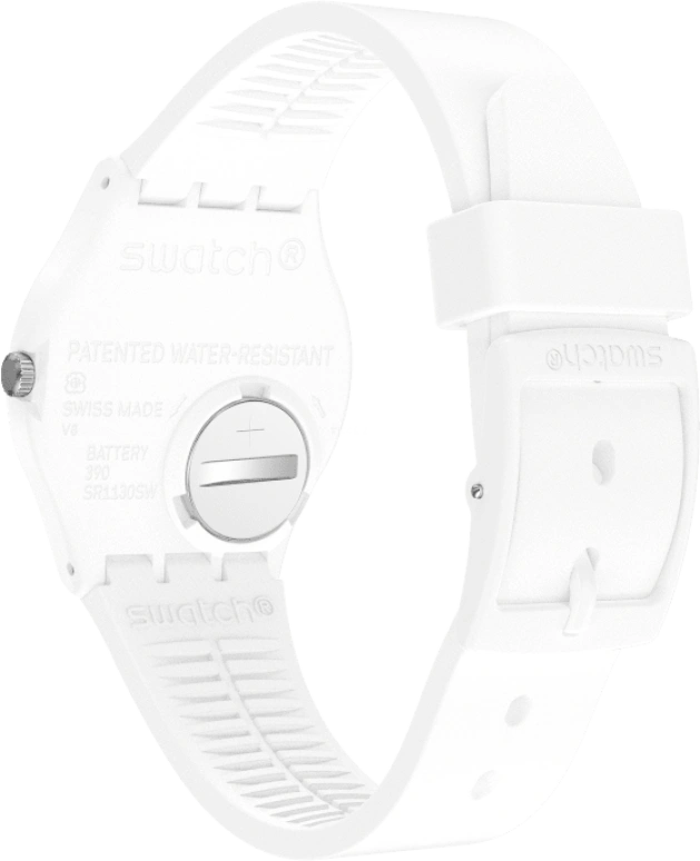 Swatch,Originals 39.20mm,39.20mm,Plastic,White,Sapphire,Crystal Glass,GW716