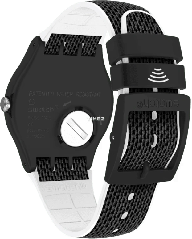 Swatch,Originals 41mm,41mm,Plastic,Black,Automatic,Tonneau,SVIB107,SVIB107-5300