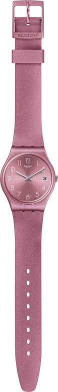Swatch,Originals 34mm,34mm,Plastic,Pink,Sapphire,Crystal Glass,GP404