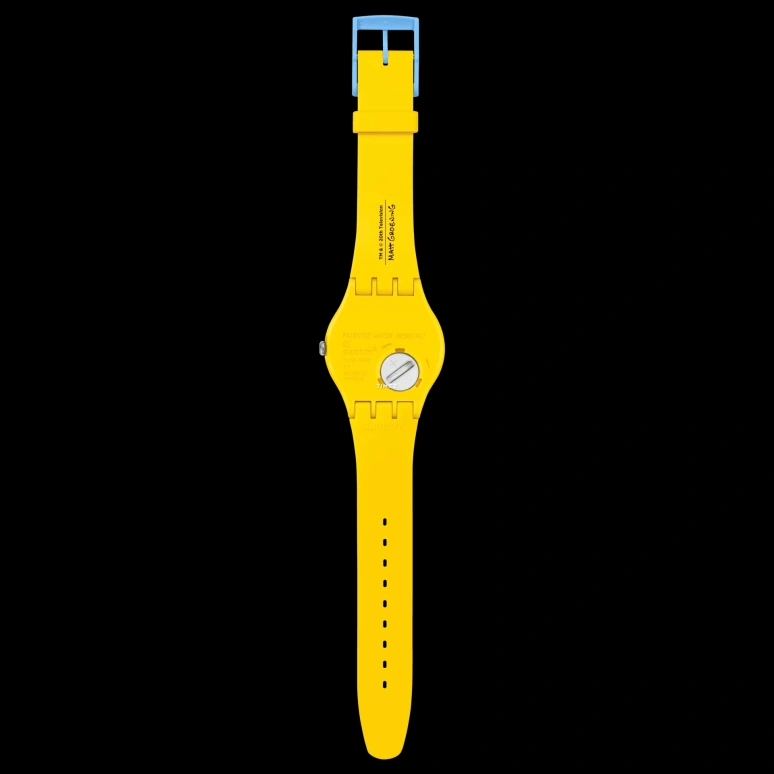 Swatch,Originals 41mm,41mm,Bio-sourced,Yellow,Pink,Quartz,Round,Yellow,SO29Z134