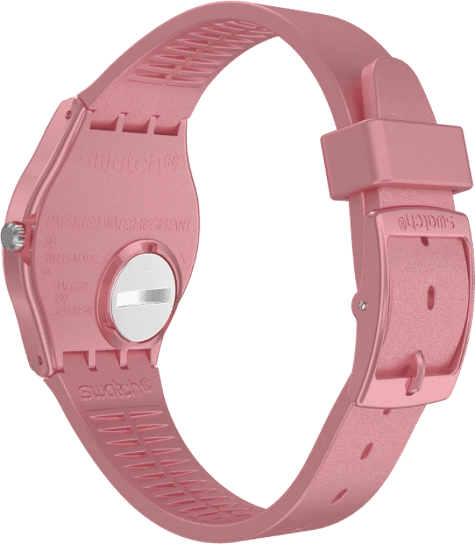 Swatch,Originals 34mm,34mm,Plastic,Pink,Sapphire,Crystal Glass,GP404