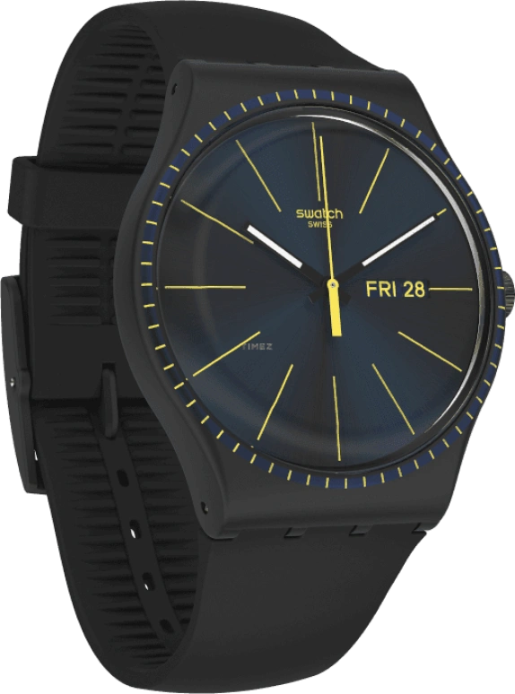 Swatch,Originals 41x47.40mm,41x47.40mm,Plastic,Black,SUOB731