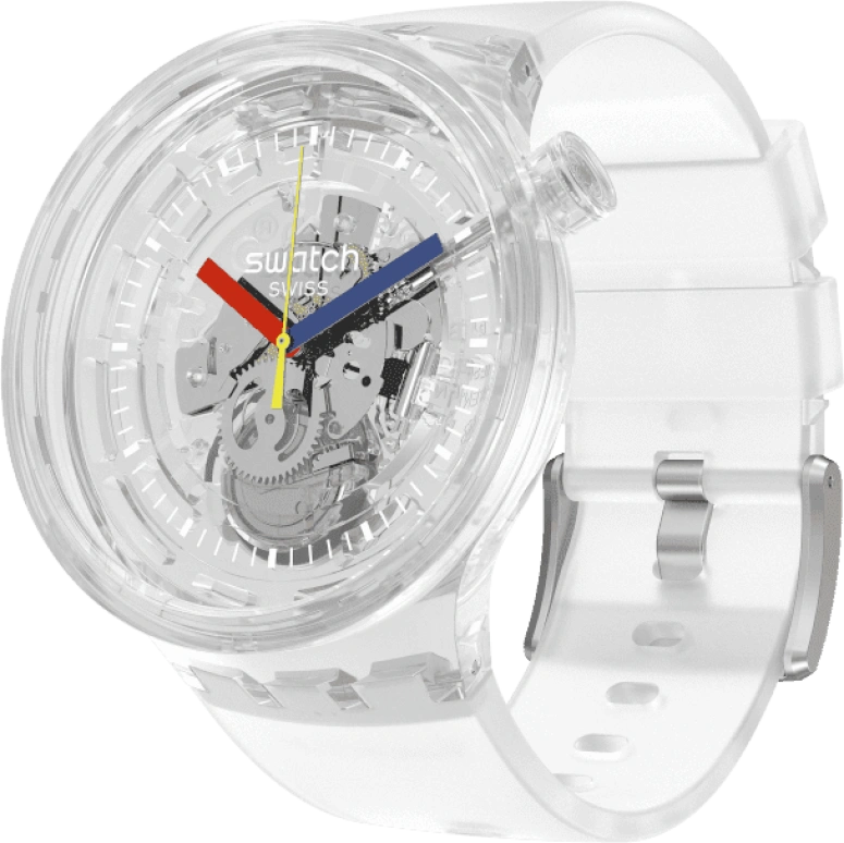 Swatch,THE BOLD 47mm,47mm,Plastic,Transparent,SO27E100