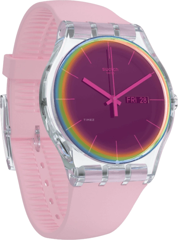 Swatch,Originals 41mm,41mm,Plastic,Pink Red,Red,SUOK710