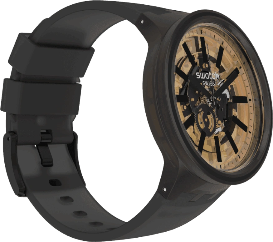 Swatch,THE BOLD 47mm,47mm,Plastic,Coffee,Brown,SO27B115