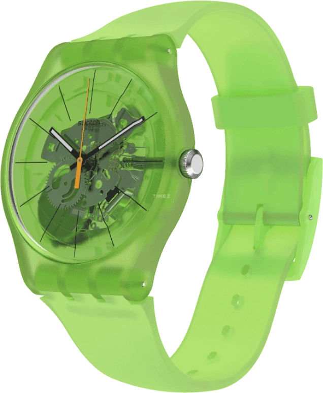 Swatch,Originals 41x47.40mm,41x47.40mm,Plastic,Green,SUOG118