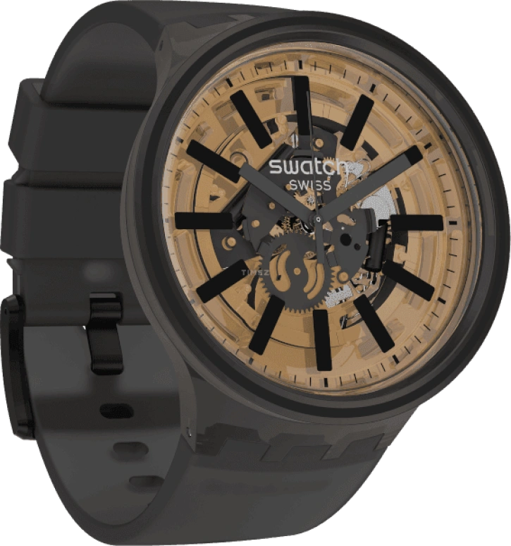 Swatch,THE BOLD 47mm,47mm,Plastic,Coffee,Brown,SO27B115