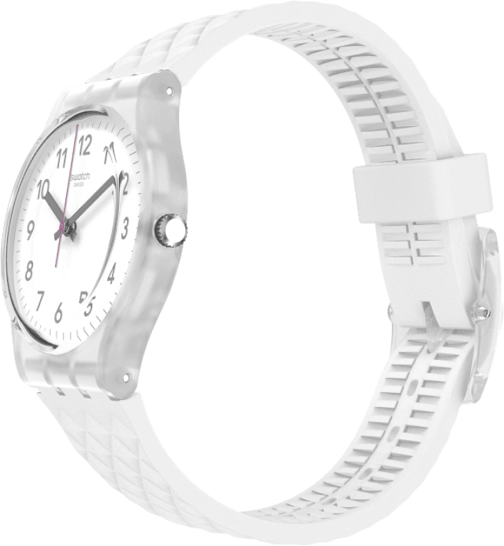 Swatch,Originals 34mm,34mm,Plastic,White,Quartz,Baton,GE286