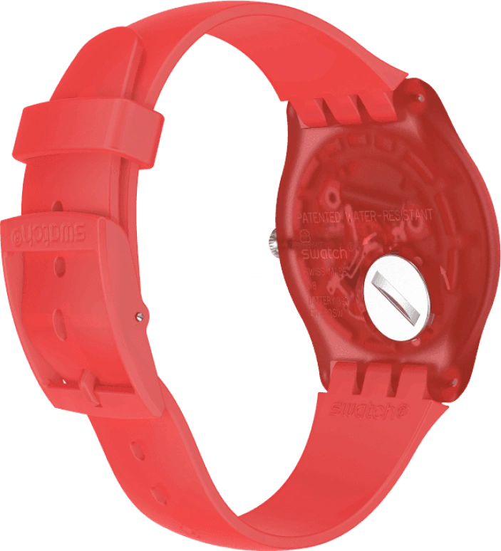 Swatch,Originals 41mm,41mm,Plastic,Red,SUOO105