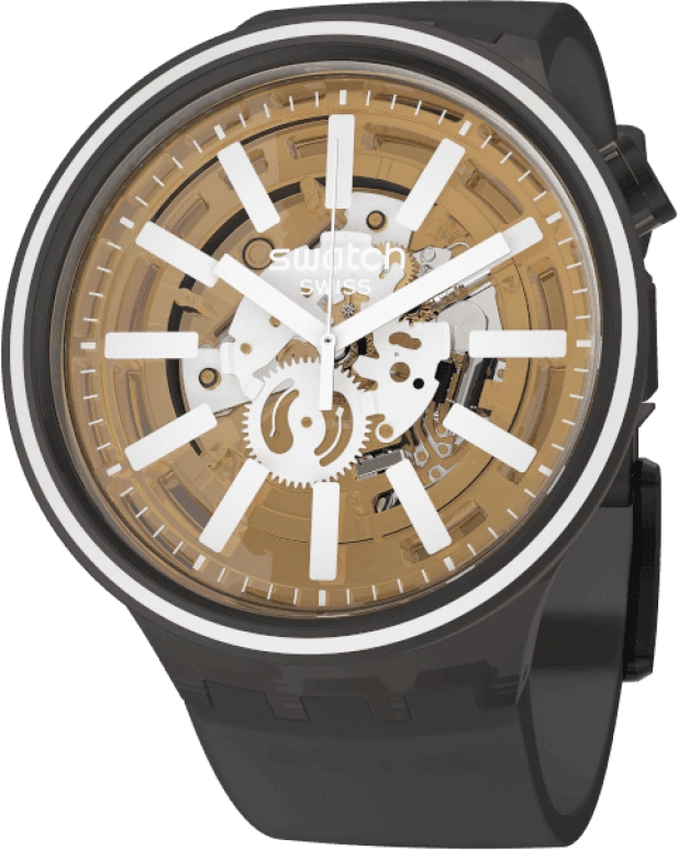 Swatch,THE BOLD 47mm,47mm,Plastic,Yellow,SO27B114