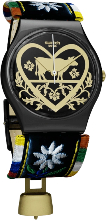 Swatch,Originals 34mm,34mm,Plastic,Black,GB285