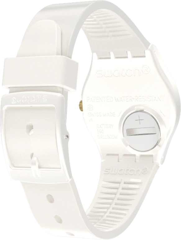 Swatch,Other 34mm,34mm,Plastic,White,Sapphire,Crystal Glass,GZ711