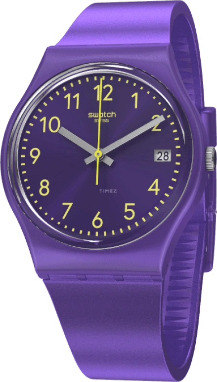 Swatch,Originals 34mm,34mm,Plastic,Purple,GV402