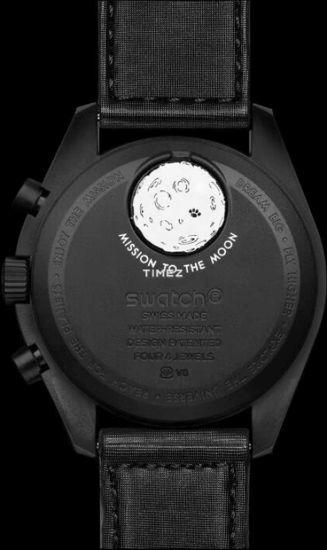 Swatch,MoonSwatch 42mm,42mm,Bioceramic,Black,Quartz,Chronograph,Moonphase,SO33B700