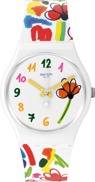 Swatch,Other 34mm,34mm,Bio-sourced,White,Quartz,Sapphire,Crystal Glass,Round,SO28W108