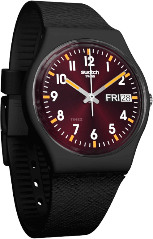 Swatch,Originals 34mm,34mm,Plastic,Red,GB753