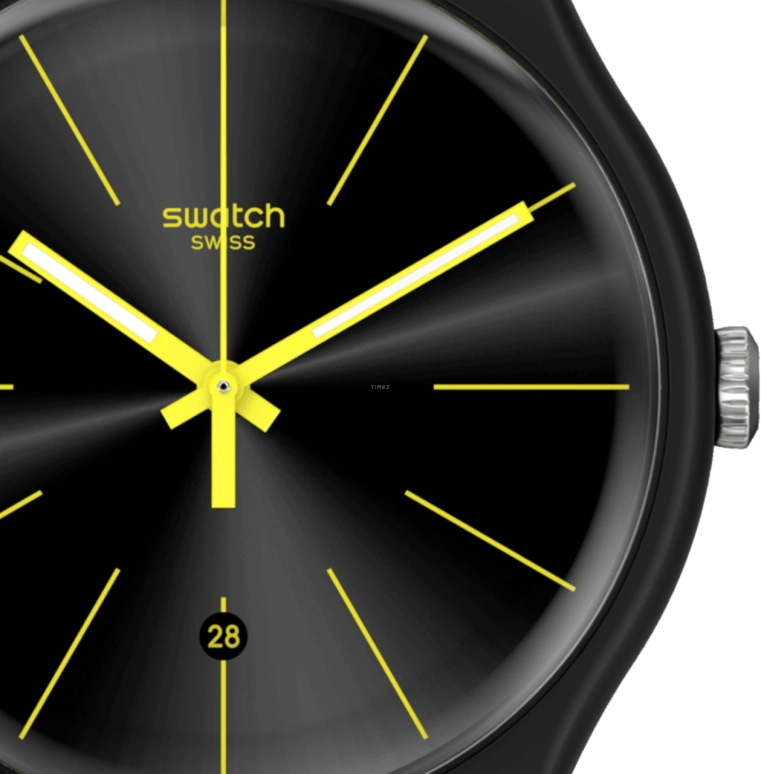 Swatch,Originals 41mm,41mm,Plastic,Black,SUOB406