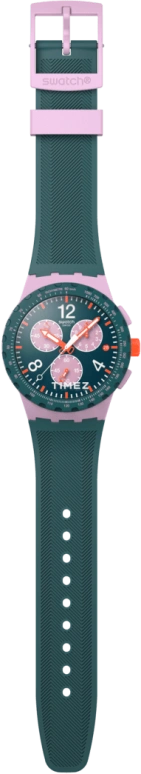 Swatch,Originals 42mm,42mm,Composite,Green,Pink,Quartz,Chronograph,Day,SUSP400
