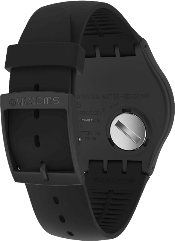 Swatch,Originals 41mm,41mm,Plastic,Black,Sapphire,Crystal Glass,Closed,SUOB732