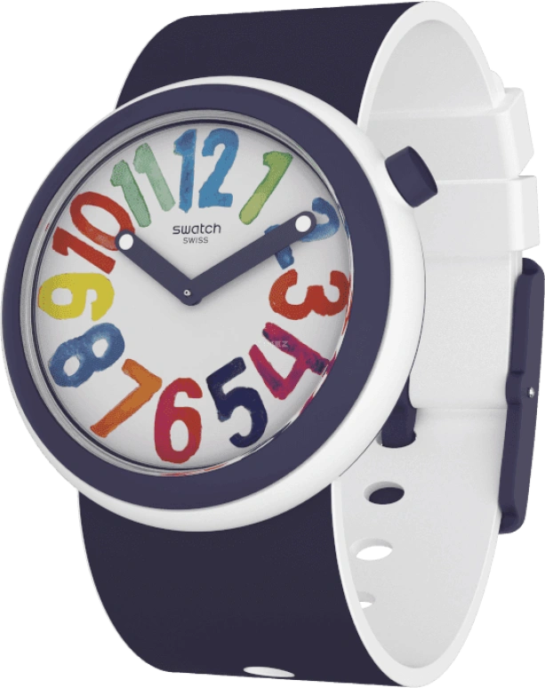 Swatch,Originals 45mm,45mm,Plastic,White,PNW107