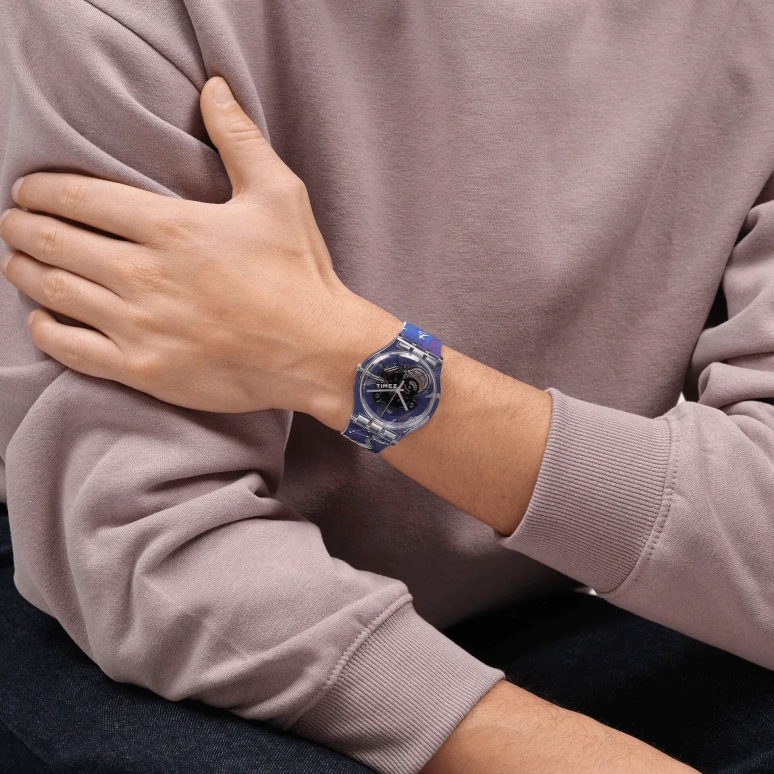 Swatch,Originals 41mm,41mm,Plastic,Transparent,Quartz,Sapphire,Round,SUOK144,SUOK144-061