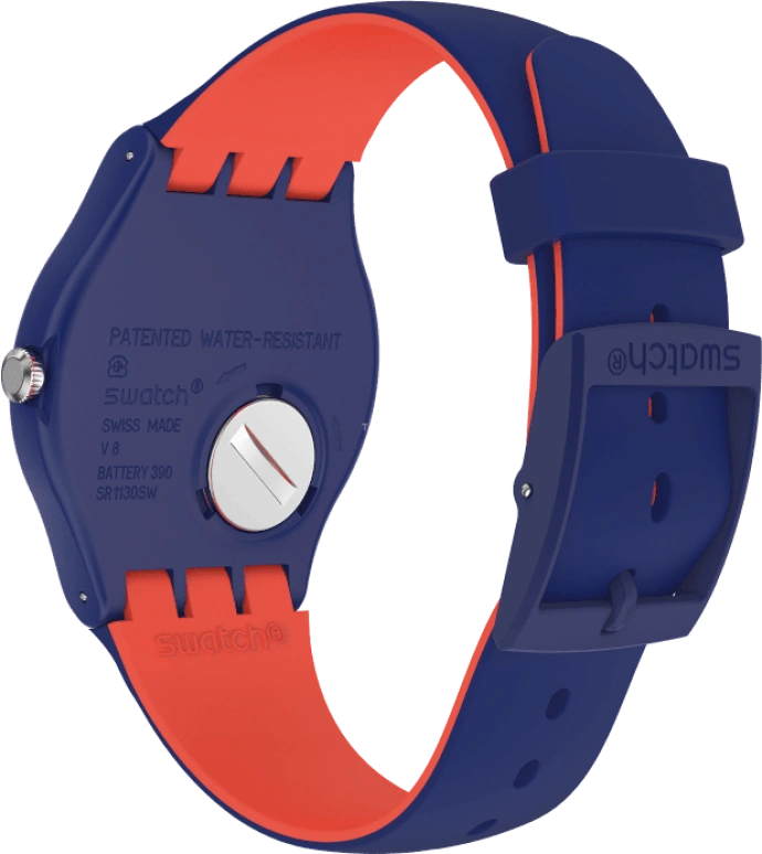 Swatch,Originals 41mm,41mm,Plastic,Blue,Sapphire,Crystal Glass,SUON146