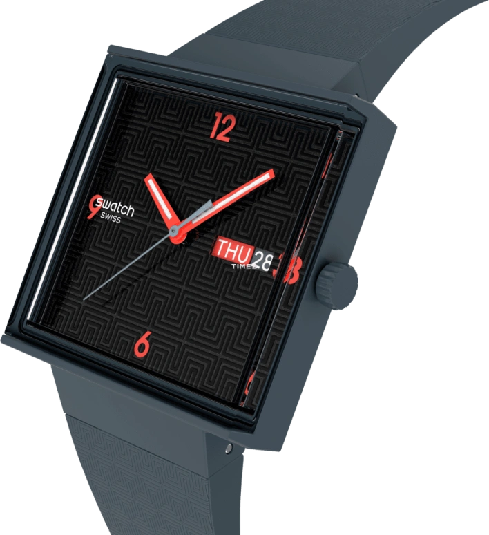 Swatch,Originals 41.80mm,41.80mm,Bioceramic,Black,Quartz,Date,Day,SO34M701