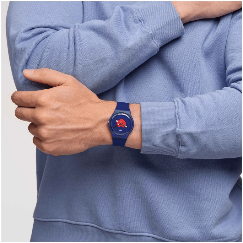 Swatch,Originals 41mm,41mm,Bioceramic,Blue,Quartz,Round,SO29Z701