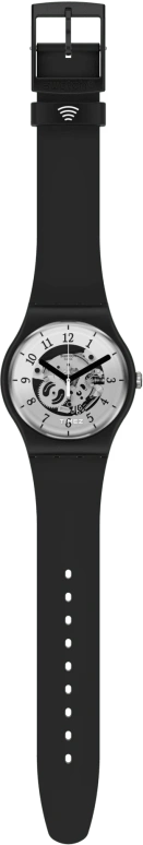 Swatch,Originals 41mm,41mm,Bioceramic,Silver White,Skeleton,Quartz,Tonneau,Black,SO32B112,SO32B112-5300