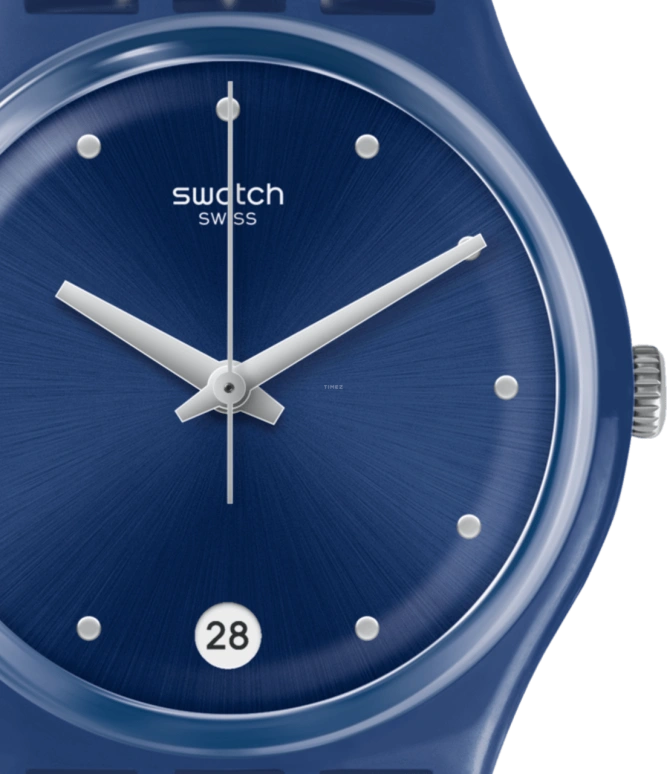 Swatch,Originals 34mm,34mm,Plastic,Blue,GN413