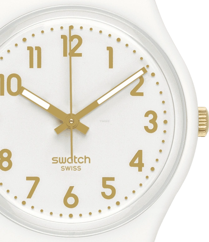Swatch,Originals 34mm,34mm,Plastic,White,Quartz,Round,GW164