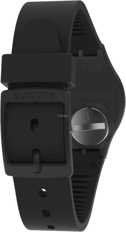 Swatch,Originals 39.20mm,39.20mm,Plastic,Black,Sapphire,Crystal Glass,Closed,GB757