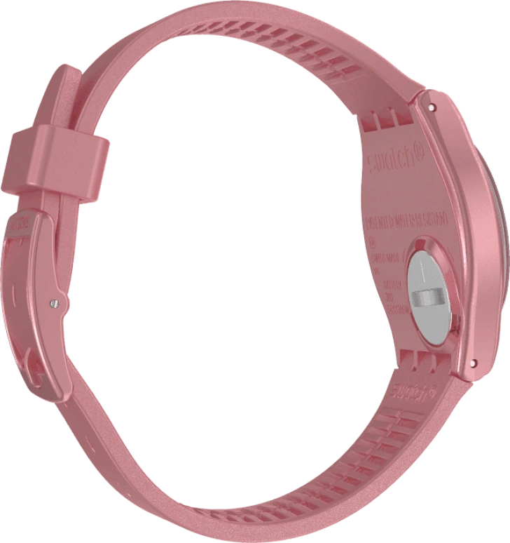 Swatch,Originals 34mm,34mm,Plastic,Pink,Sapphire,Crystal Glass,GP404