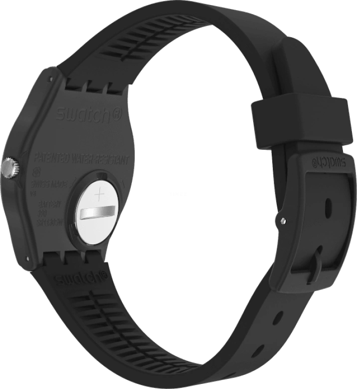 Swatch,Originals 39.20mm,39.20mm,Plastic,Black,Sapphire,Crystal Glass,Closed,GB757