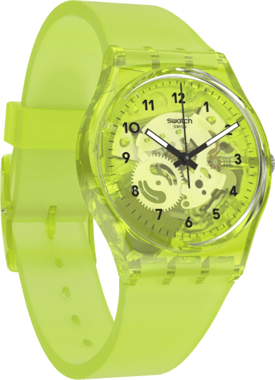Swatch,Originals 34mm,34mm,Plastic,Green,GG227