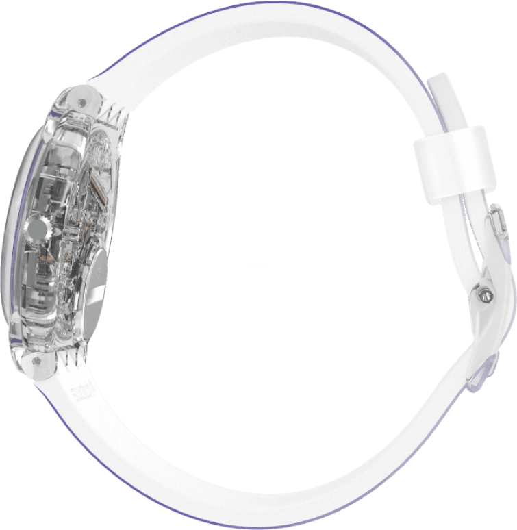 Swatch,Originals 34mm,34mm,Plastic,Purple,Green,Sapphire,Crystal Glass,GE718