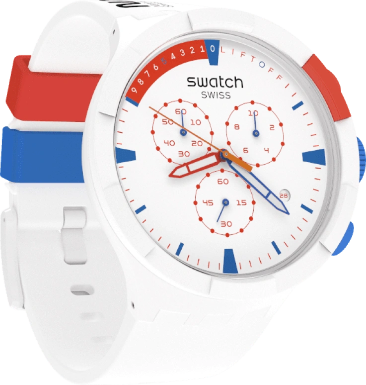 Swatch,THE BOLD 47mm,47mm,Bioceramic,Ceramic,White,Sapphire,Crystal Glass,SB04Z400