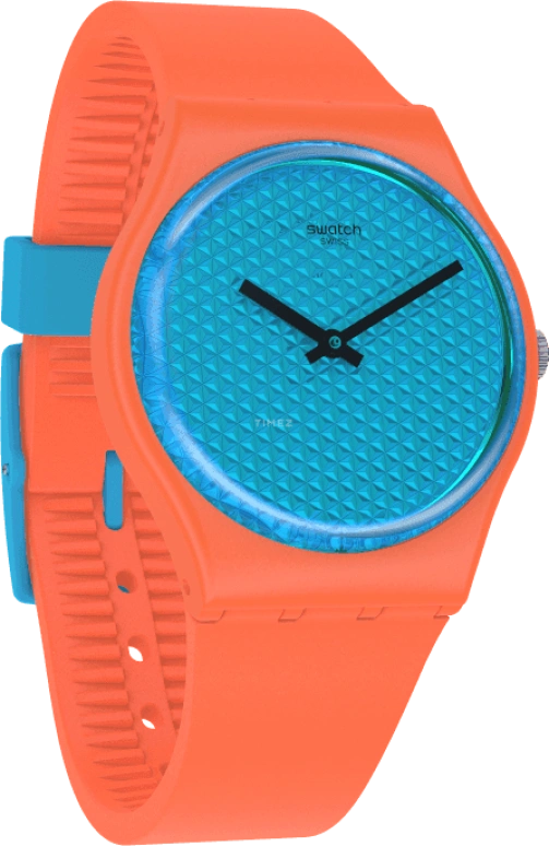 Swatch,Originals 34mm,34mm,Plastic,Blue,GO121