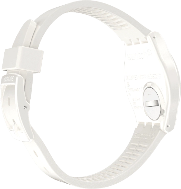 Swatch,Other 34mm,34mm,Plastic,White,Sapphire,Crystal Glass,GZ711